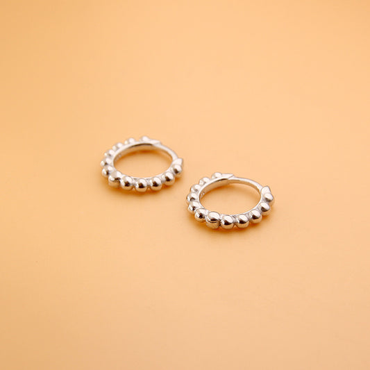 Women's Ear Clip Korean Simple Temperamental Frosty Style Fashion Stud Earrings