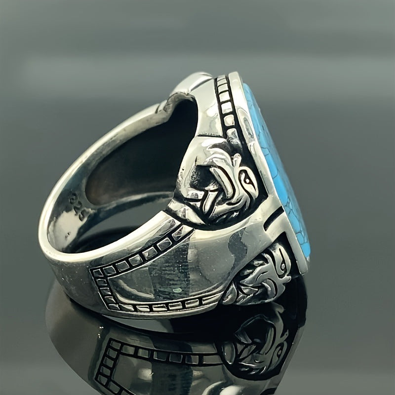 Men's Jewelry Vintage Turquoise Personality Hipster Wear Rings