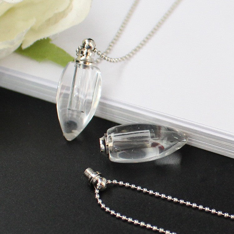 Crystal Perfume Bottle Fetal Hair Essential Necklaces