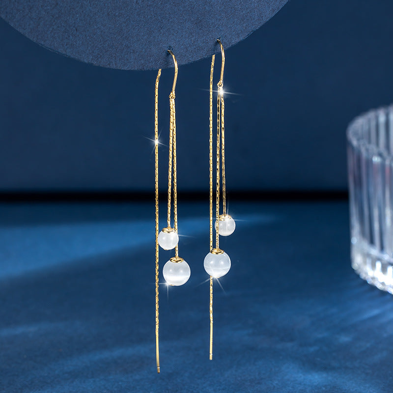 Women's Sier Thread Trendy Summer Sterling Niche High Sense Ear Line