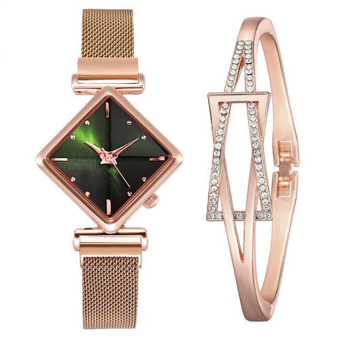 Women's Style Simple Cross Geometric Heart Shape Bracelet