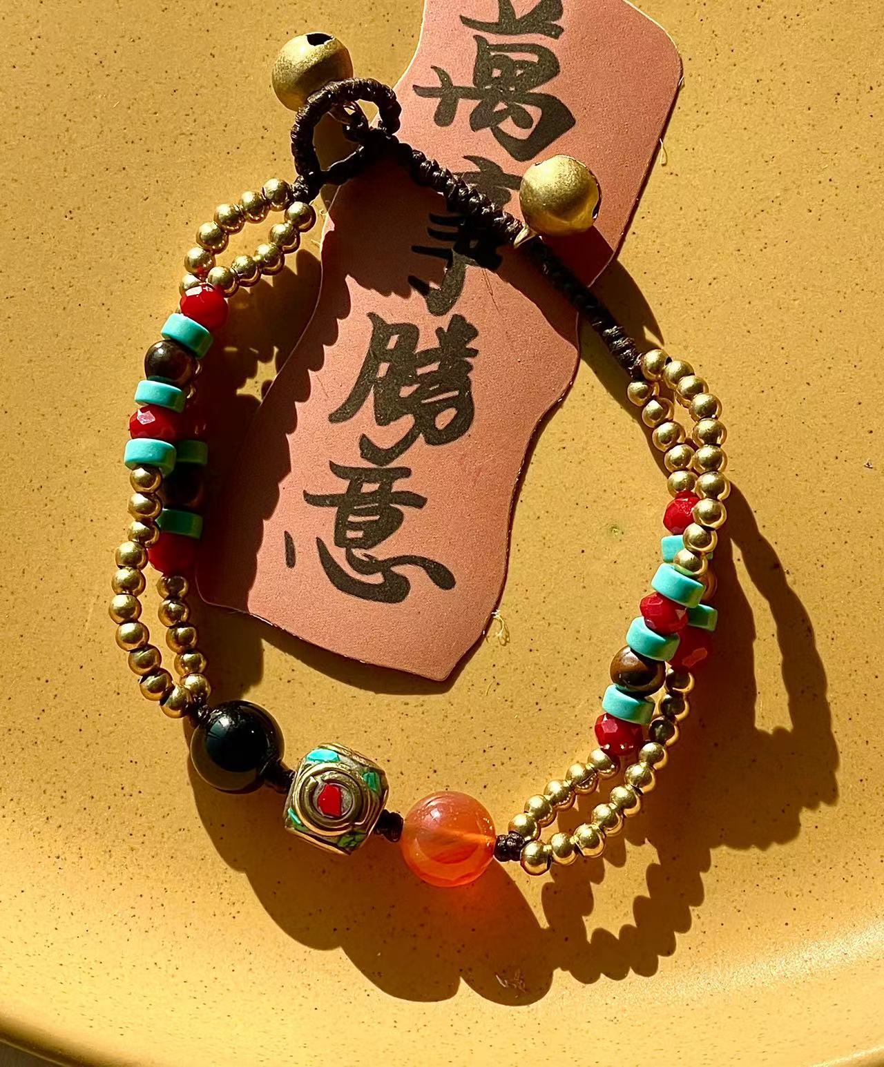 Handmade Weave Vintage Nepal Ancient Pure Copper Ethnic Style Tibetan Bracelet