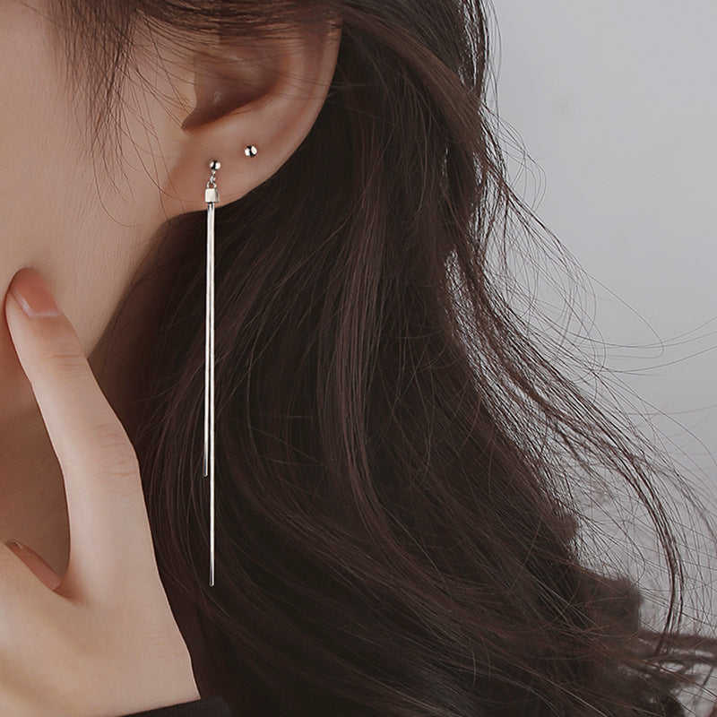 Women's Long Fringe Fashion Sier Needle Elegant Rings