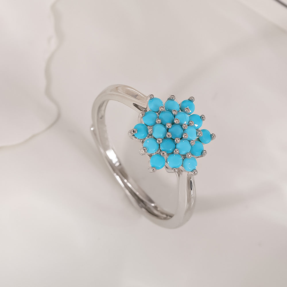 Women's Open-end Zircon Fashionable Classy Simple Cold Feeling Goddess Rings