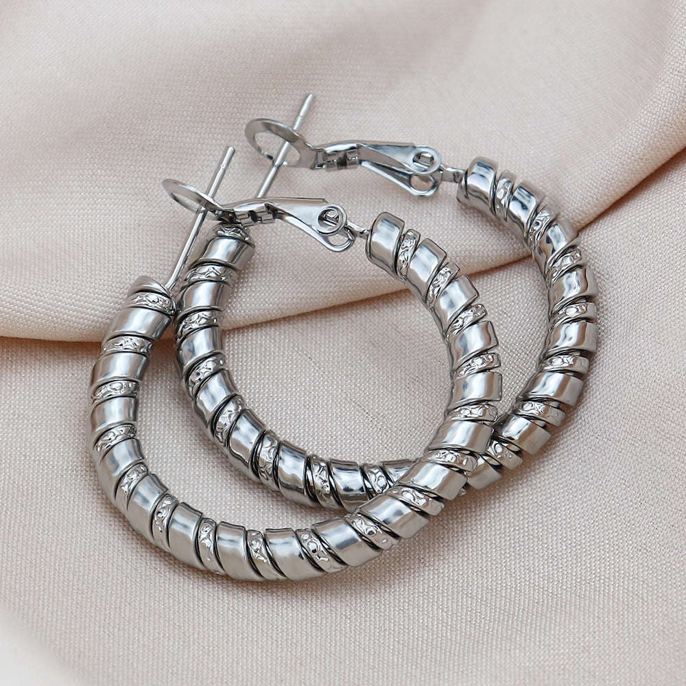Minority Simple Personality Fashion Titanium Steel Ear Buckle