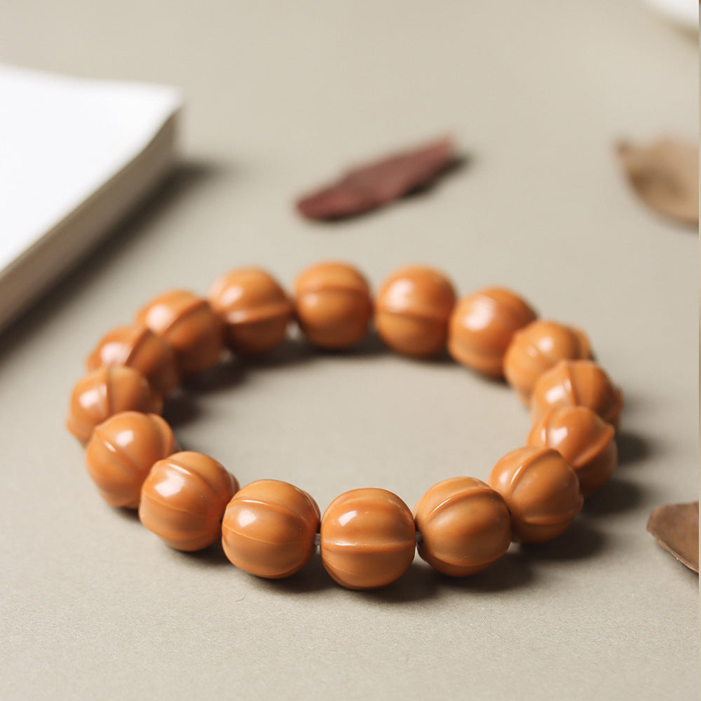 Monkey Head Walnut Glossy Love Fart Peach Single Bracelets