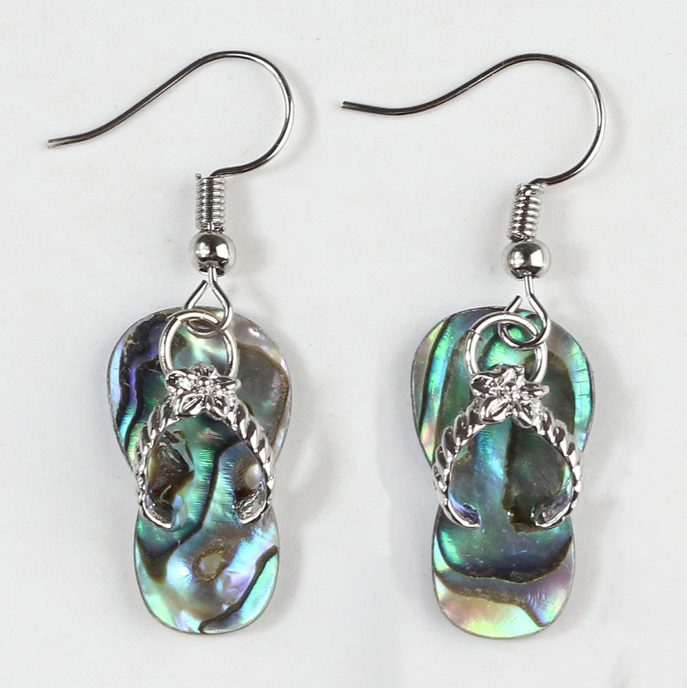 Natural Abalone Shell Ear Hook Eardrop Earrings