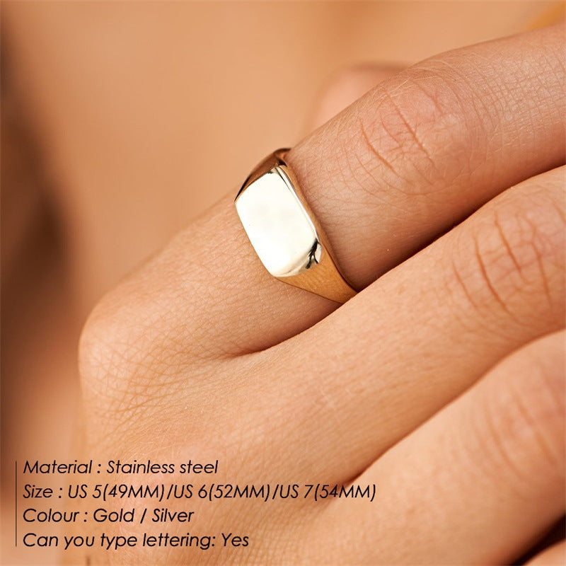 Stainless Steel Female Minority High Sense Rings