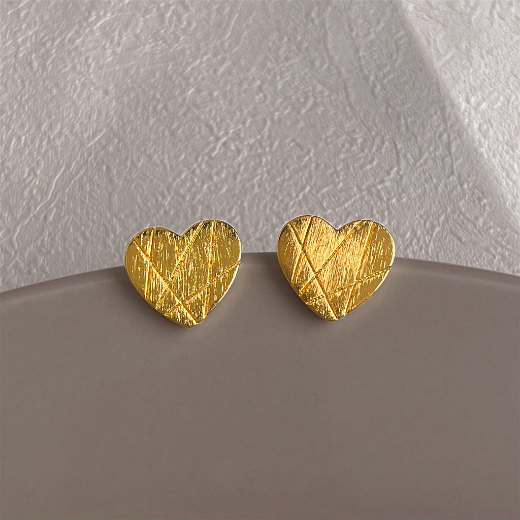 Matte Texture Geometric Female Niche Fashion Earrings