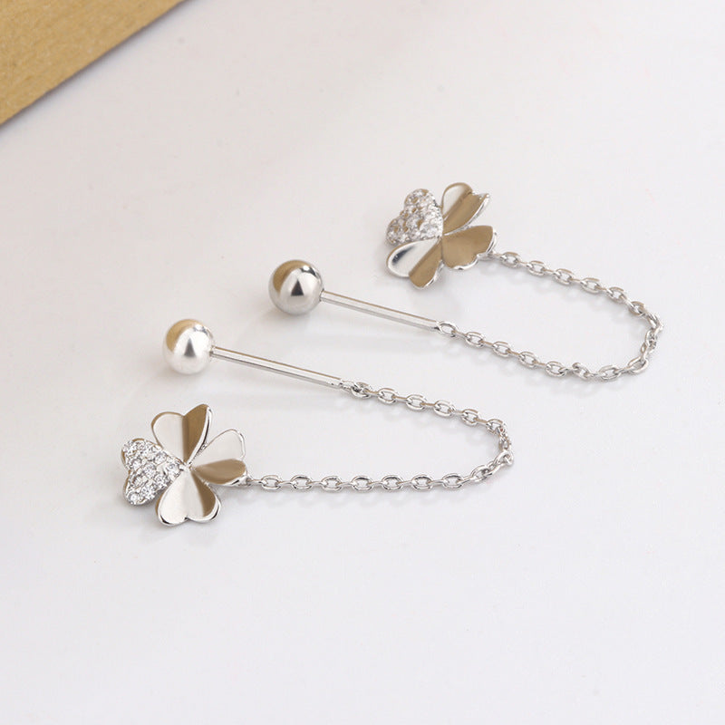Women's Trendy Clover Lines Elegant Round Face Slimming Earrings