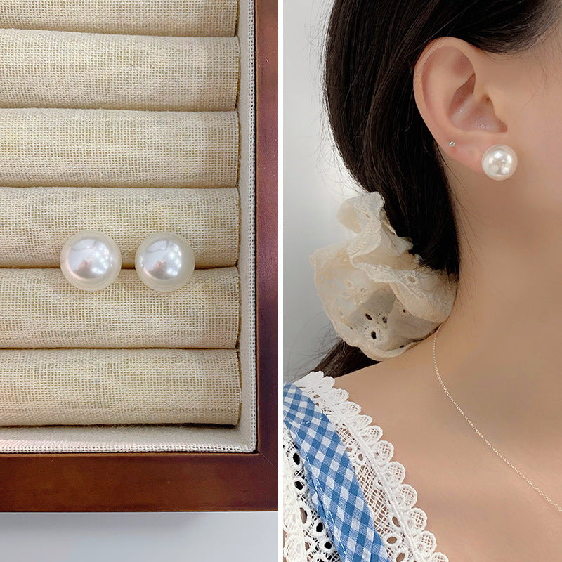 Cheng Pearl Pure Sier High-grade Light Earrings