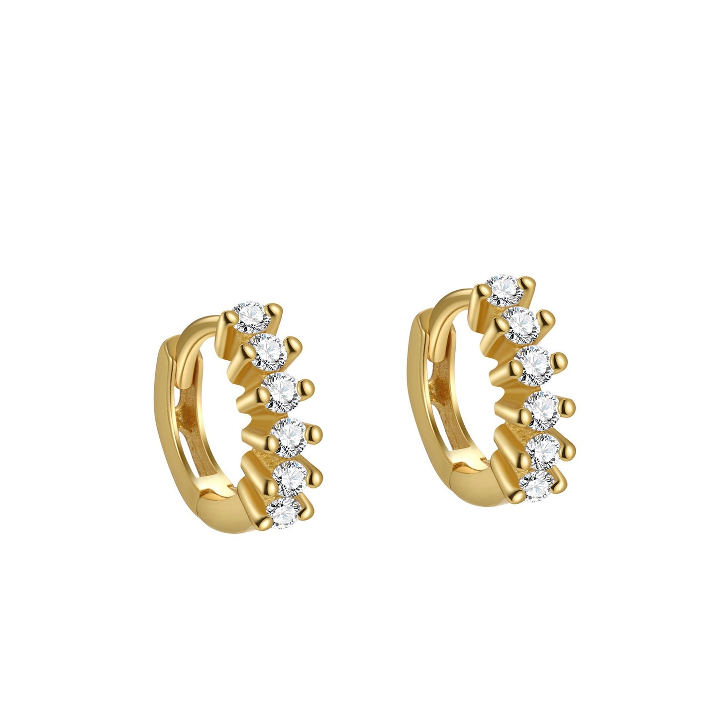 Women's Sterling Sier Zircon Fashion Ear Punk Earrings