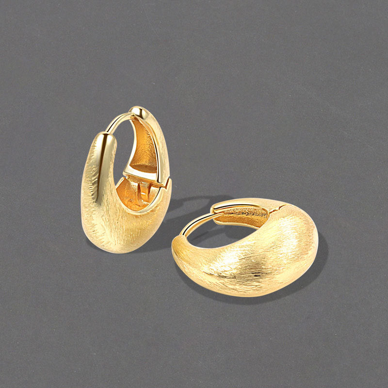 Brushed High-grade Female Geometric Frosty Style Earrings