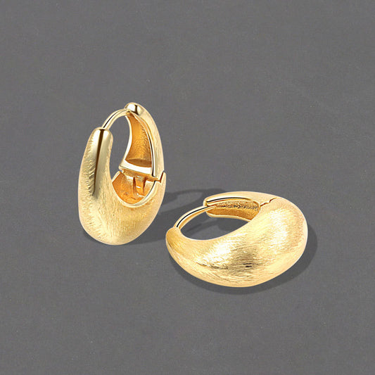 Brushed High-grade Female Geometric Frosty Style Earrings