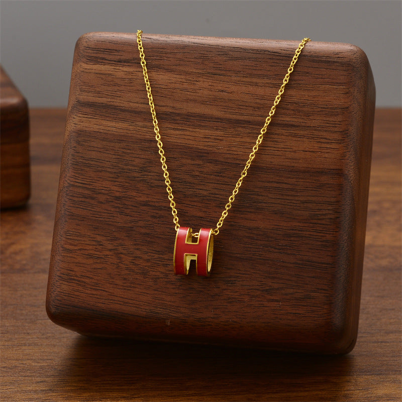 Titanium Steel Female Niche Simple Temperament Clavicle Pendants