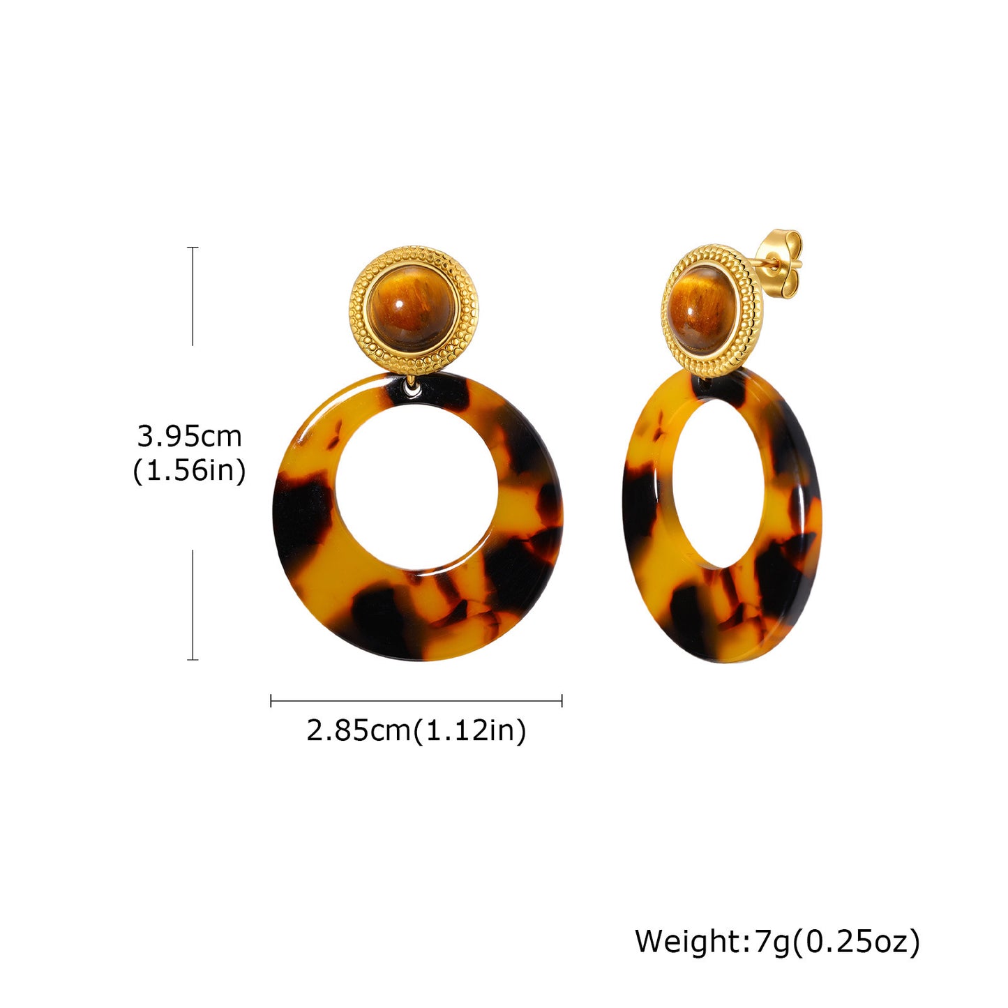 Women's Tiger Eye Sunflower Natural Stone Retro Rings