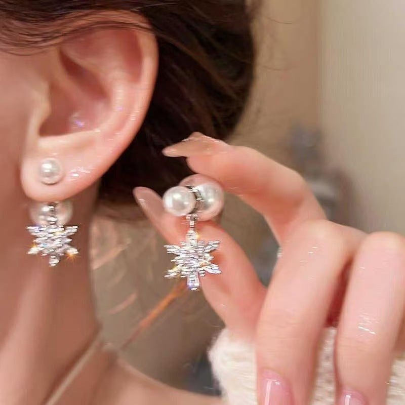 Luxury Pearl Water Drop Niche High Sense Temperament Fashion Earrings