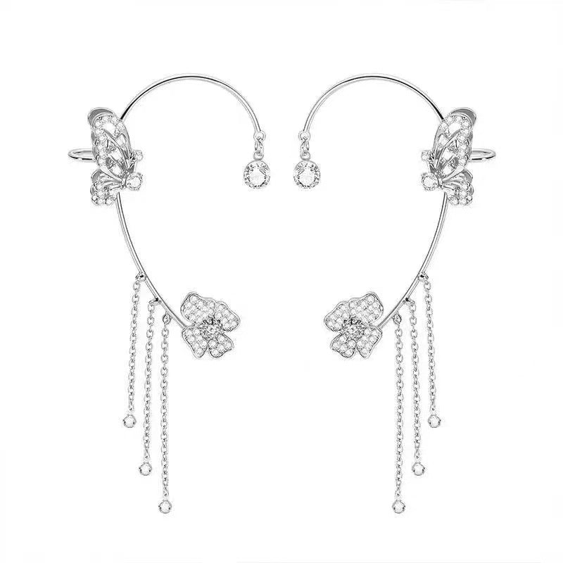 Butterfly Tassel Zircon Ear No Pierced High-grade Earrings