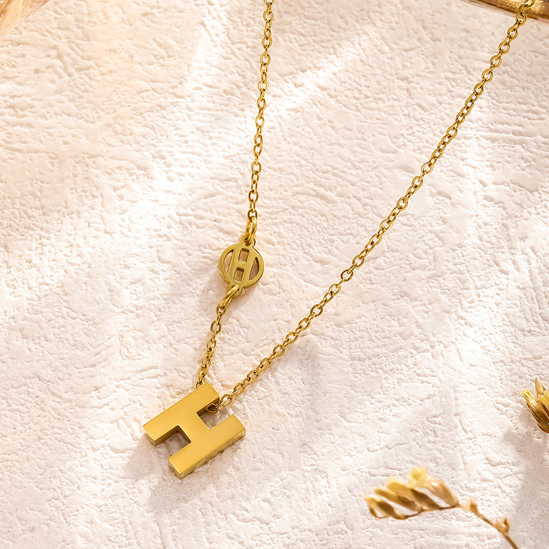 Simple Graceful Fashion Personality Letter Female Clavicle Necklace