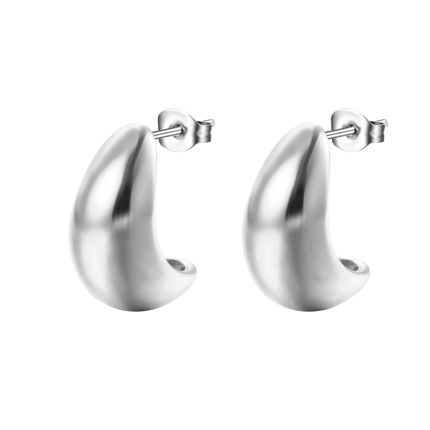 Women's Fashionable Semicircle Beanie Stainless Steel High-grade Earrings