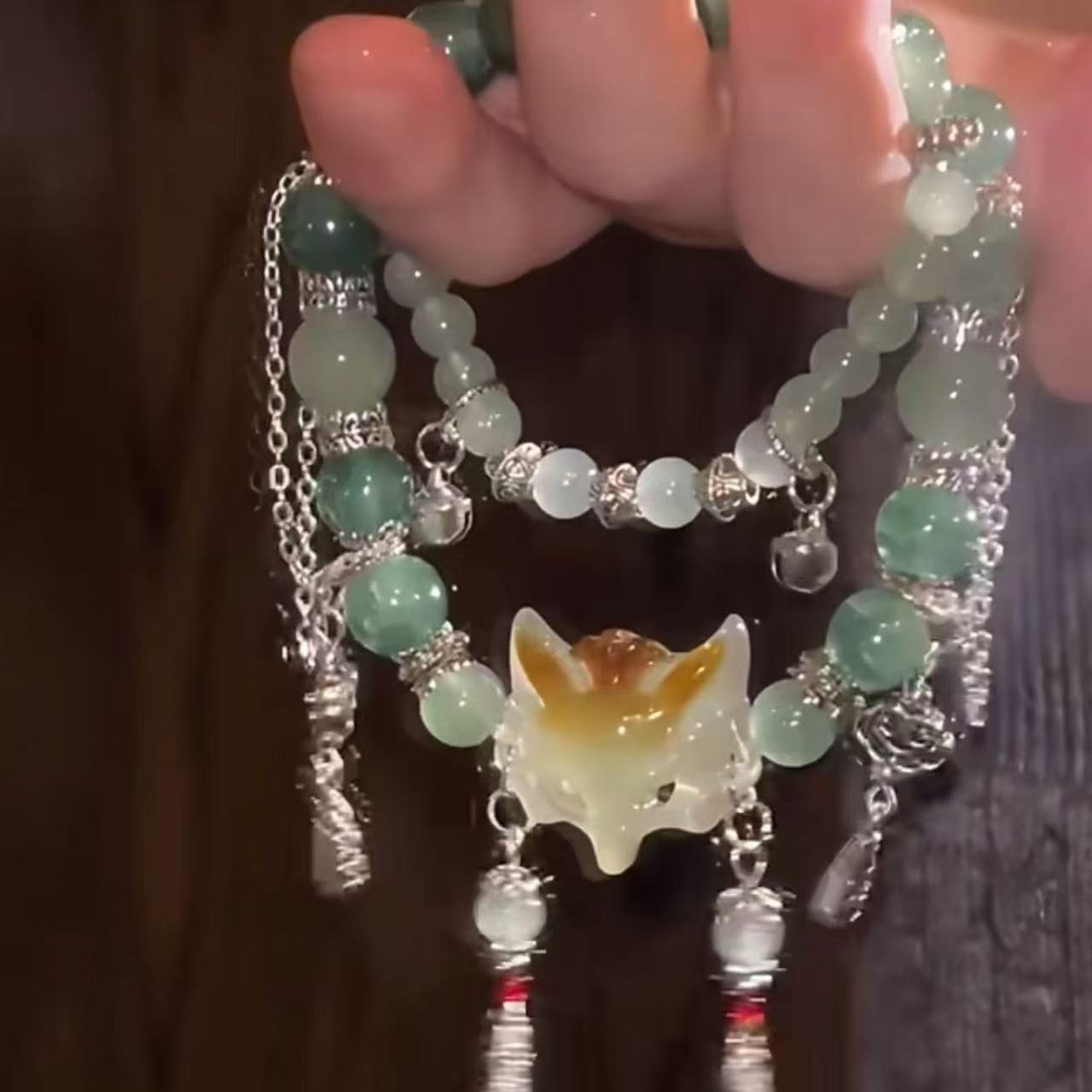 Long Double Female Little Fox Stackable Wearing Bracelets