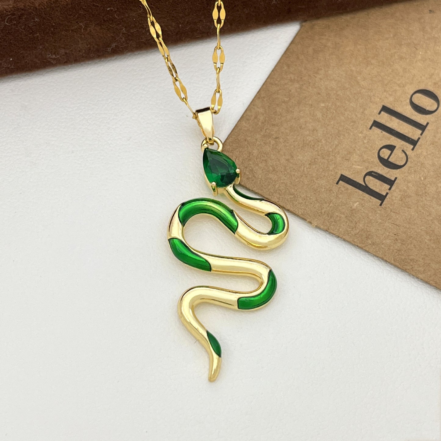 Snake-shaped Copper Female Fashion Personalized Minority Necklaces