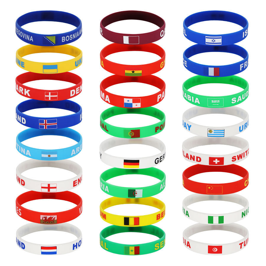 Cup Silicone National Team Canada Ink Flag Bracelets