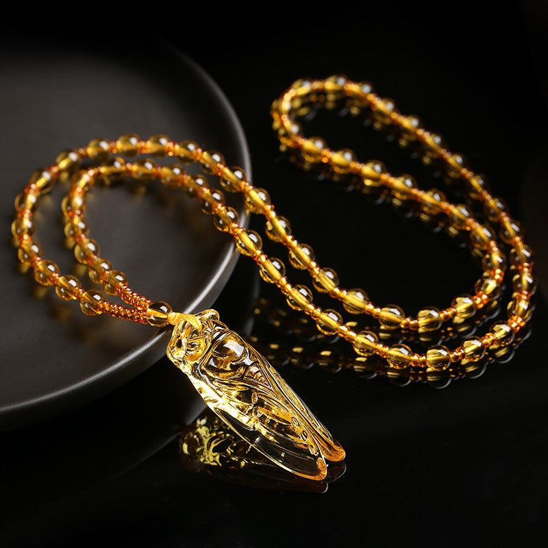 Women's & Men's Cicada Crystal Golden Make Great Coup Sweater Pendants