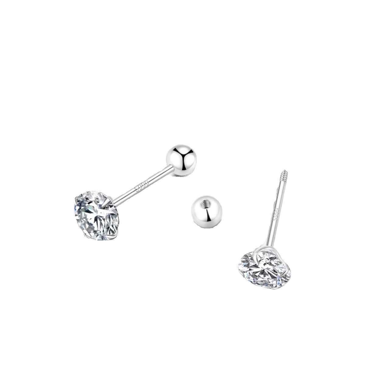 Durable Sier Design Senior Small Exquisite Stud Earrings