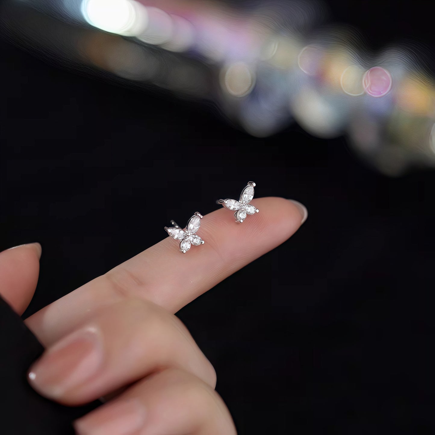 Butterfly Design Light Luxury High-grade Sleep No Need To Take Stud Earrings
