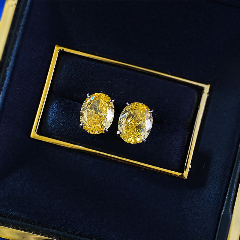 High Carbon Diamond Ice Flower Cut Denier Earrings