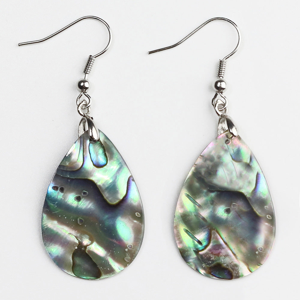 Natural Abalone Shell Ear Hook Eardrop Earrings