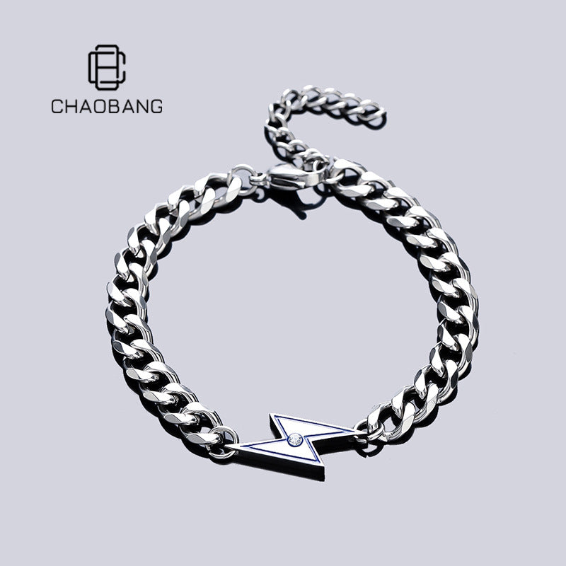Women's & Men's Sense Titanium Steel Fashion Hip Hop Bracelet