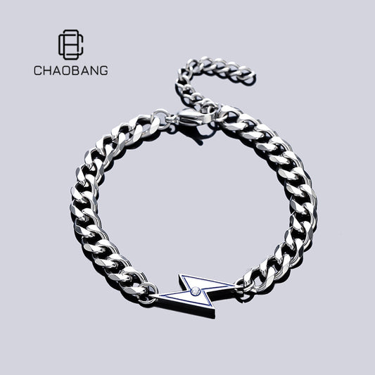 Women's & Men's Sense Titanium Steel Fashion Hip Hop Bracelet