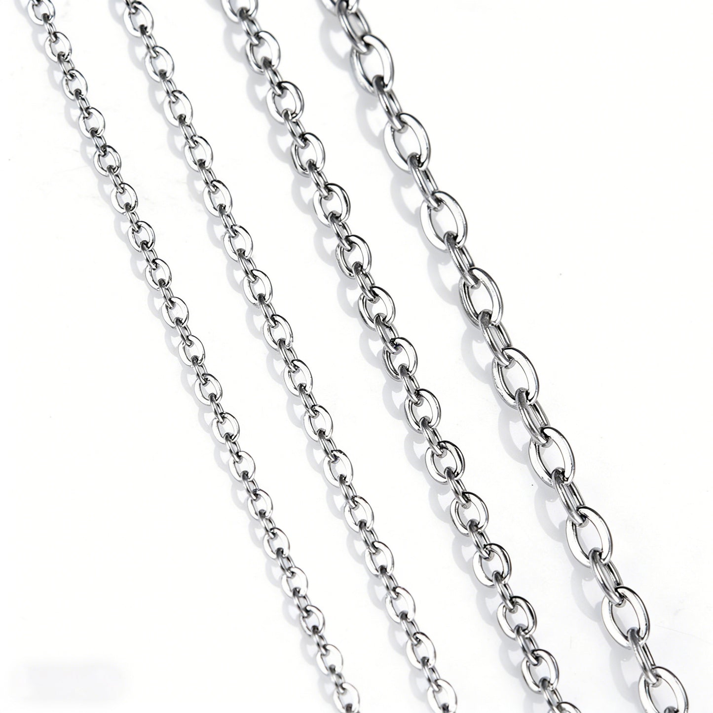 Straight Hair Chain With Stainless Steel Cross Female Necklace