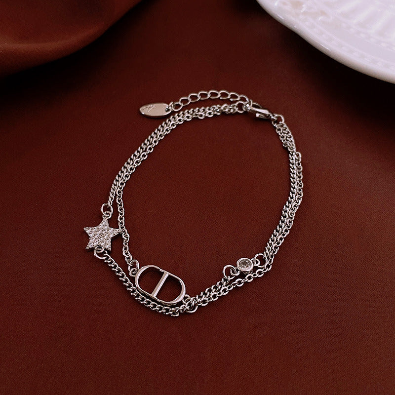 Zircon Twist Twisted Adjustable Simple Fashion Temperament Personalized Bracelet