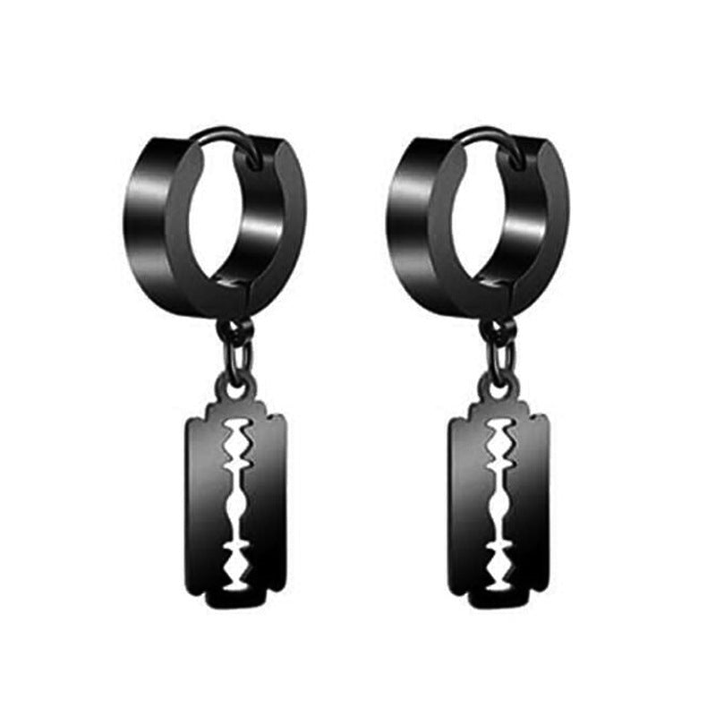 Women's & Men's Personalized Pointed Tapered Titanium Steel Retro Simple Earrings