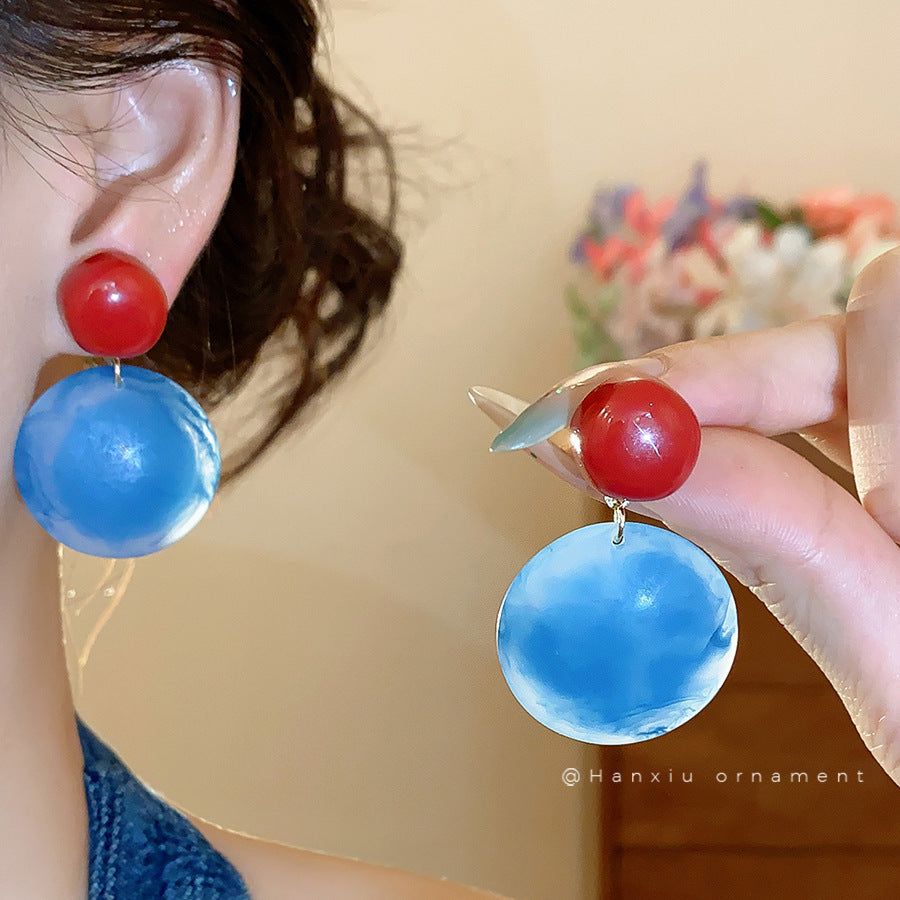 Women's Print Lovely Geometric Trendy Personality Light Luxury Earrings