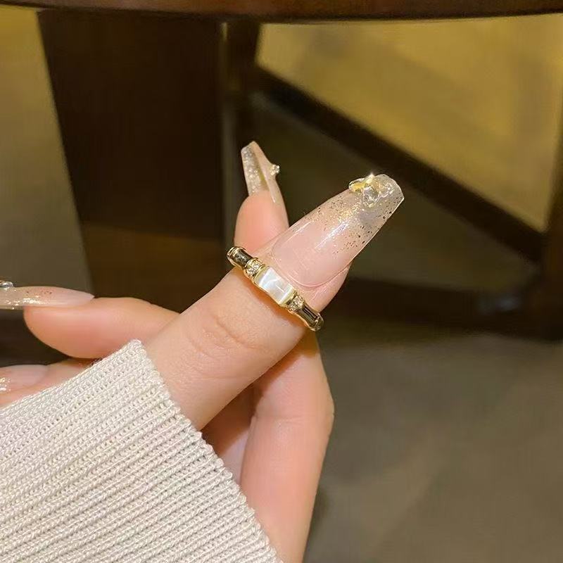 High Sense Opal Chalcedony Female Graceful Fashionable National Adjustable Opening Ring