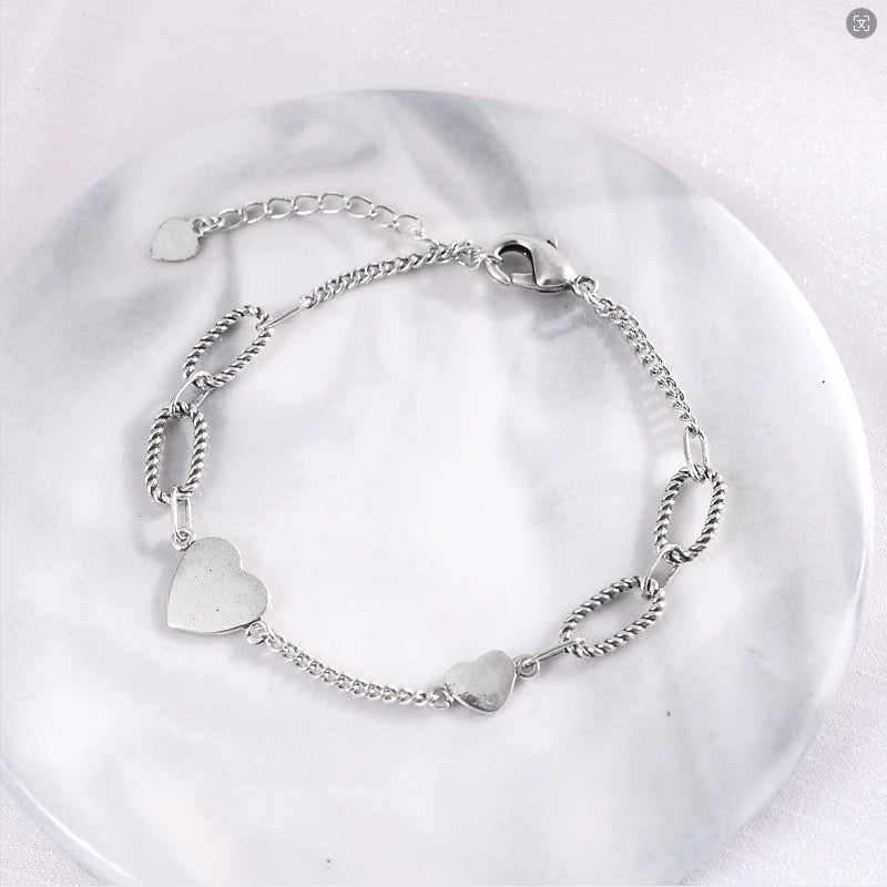 Female Versatile High Sense Personality Retro Box Chain Fashion Bracelets