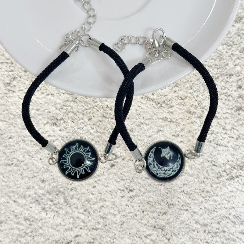 Stainless Steel Time Stone Woven Hand Strap Valentine's Day One Bracelets