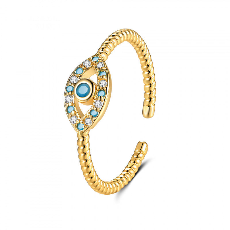 Eye Open Fashion Personality Hip Hop Ring