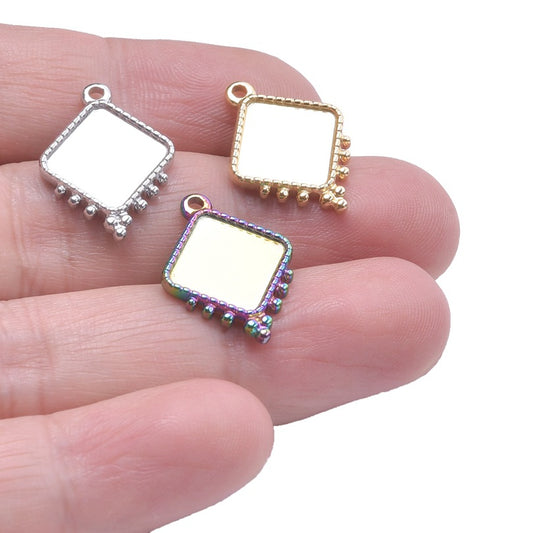Steel Square Ornament Accessories Light Luxury Necklaces