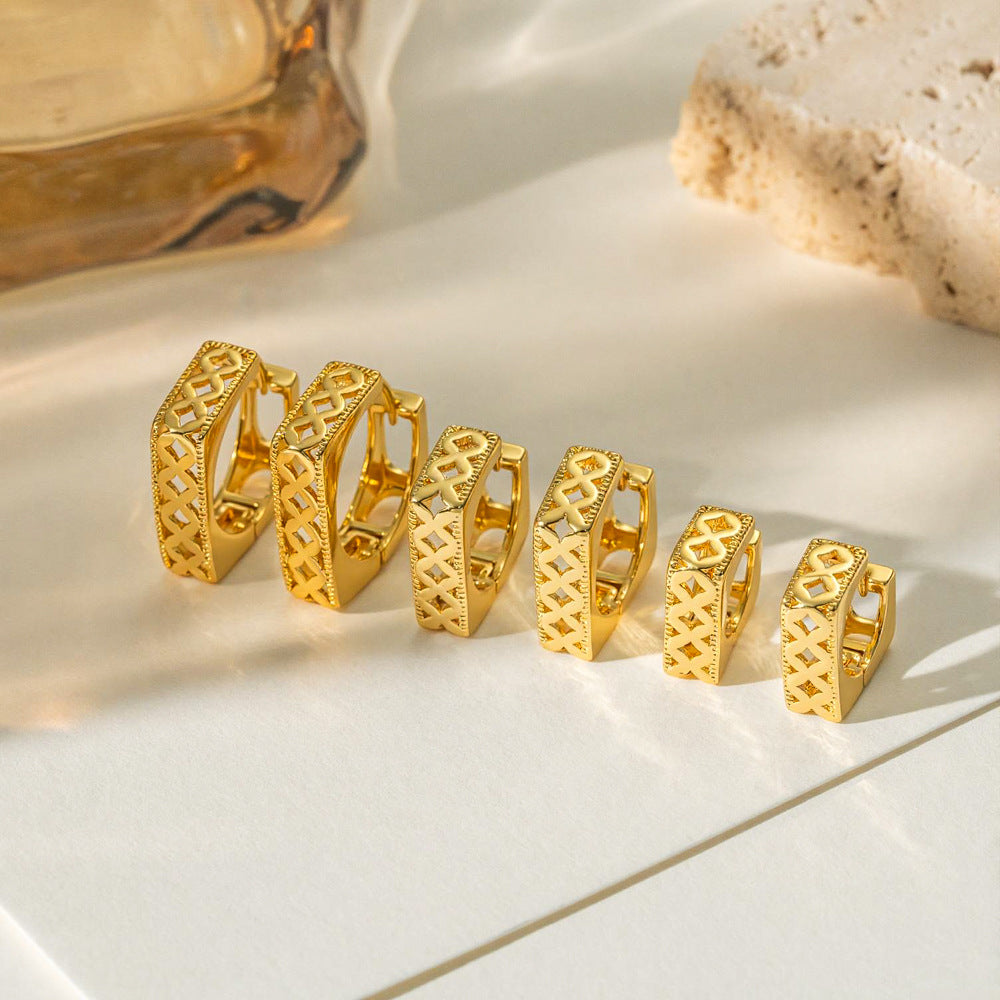Clip Real Gold Color Protection Hollow Affordable Luxury Fashion Elegant Ear Buckle