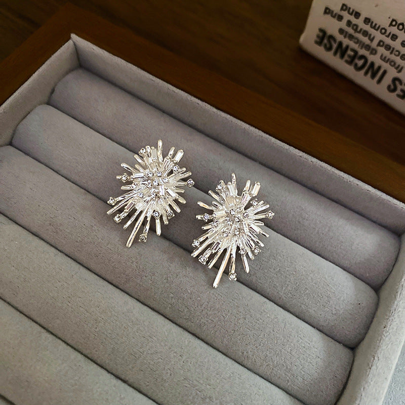 Dopamine Sweet Niche Flower Pearl Fashion Exquisite Stud Earrings