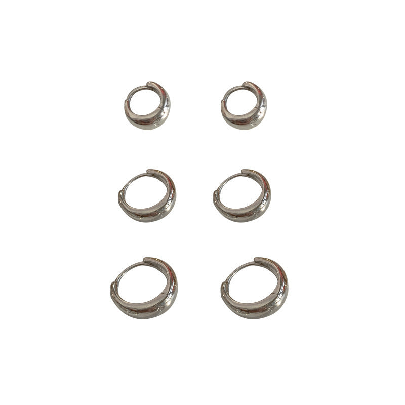 Women's Light Luxury High-grade Unique French Retro Glossy Clip Earrings