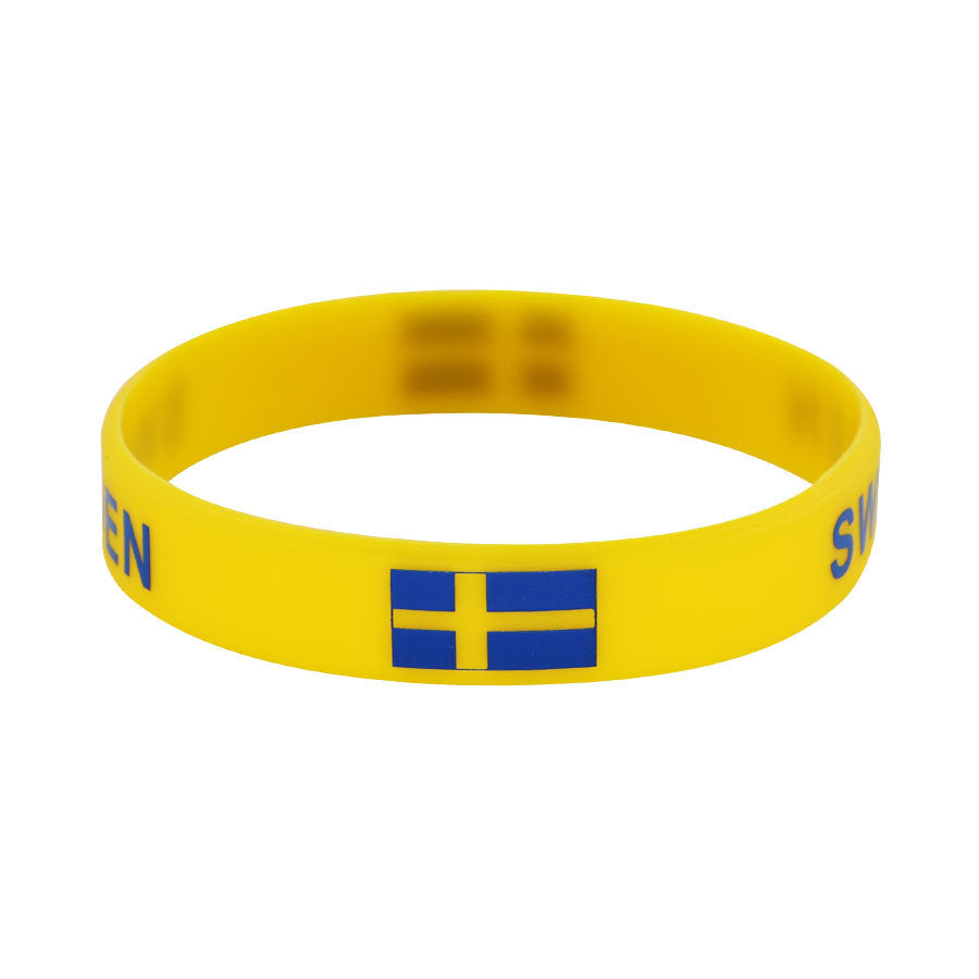 Portugal Sweden Switzerland Serbia Sports Event Flag Silicone Fan Bracelet