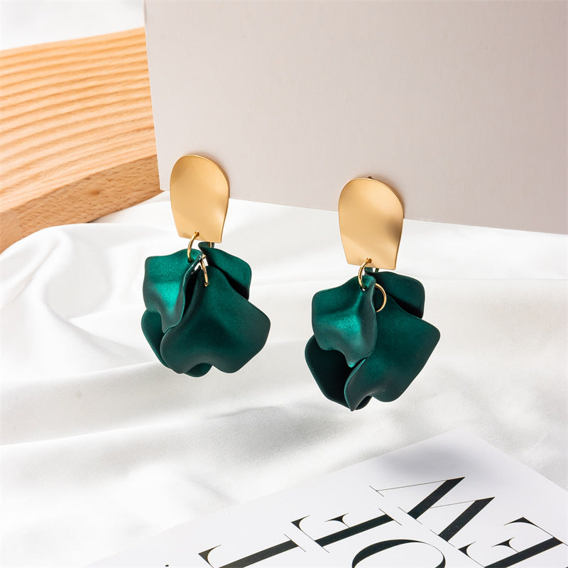 Women's Korean Style Fashionable Temperament Petal Leaf Rings