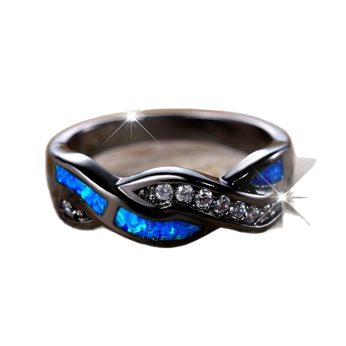 Simple Personality Special Interest Light Luxury Elegant Twist Cross Engagement Rings