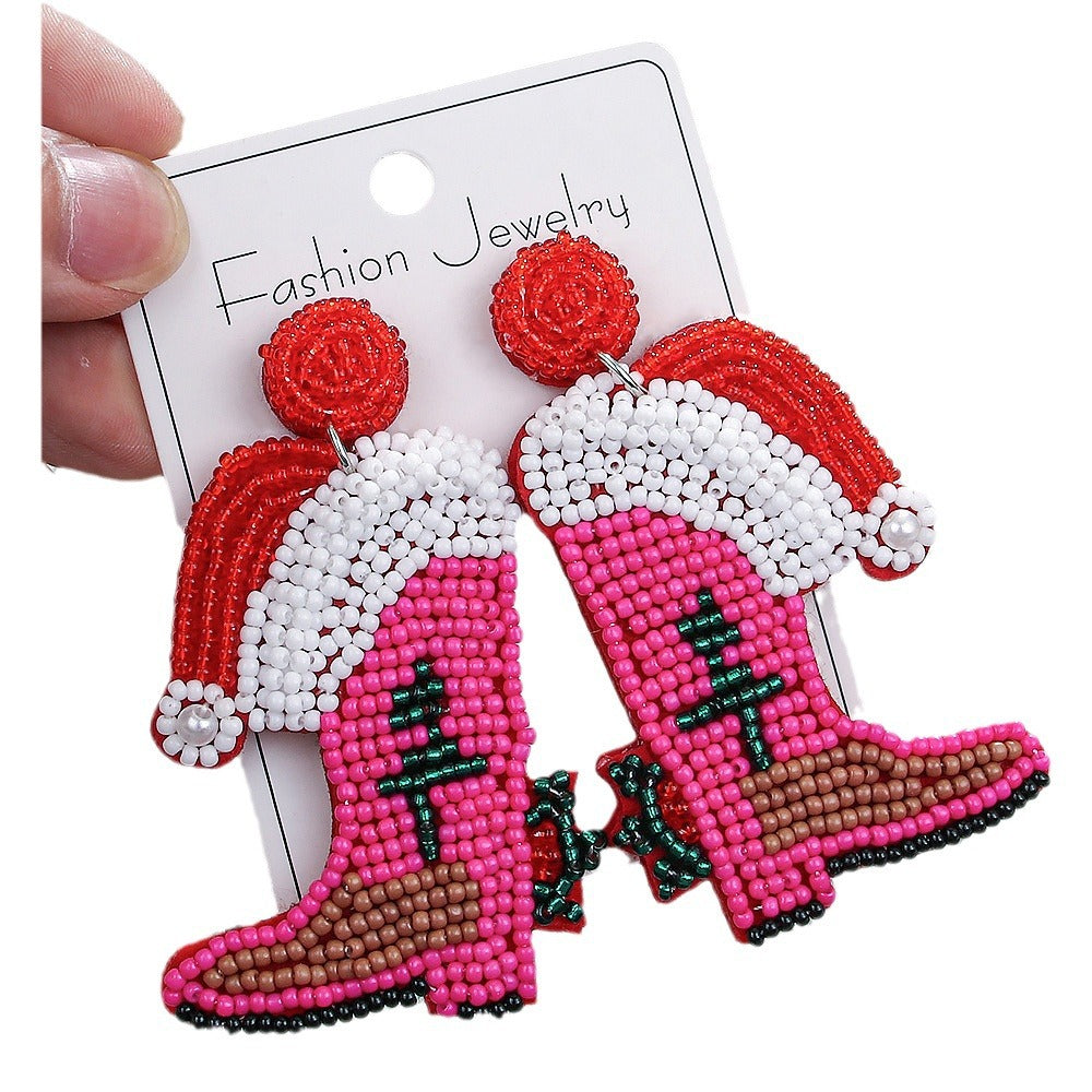 Bead Exaggerated Personalized Handmade Beaded Ethnic Earrings